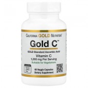 California Gold Nutrition, Gold C™, вітамін C класу USP, 1000 мг, 60 вегетаріанських капсул